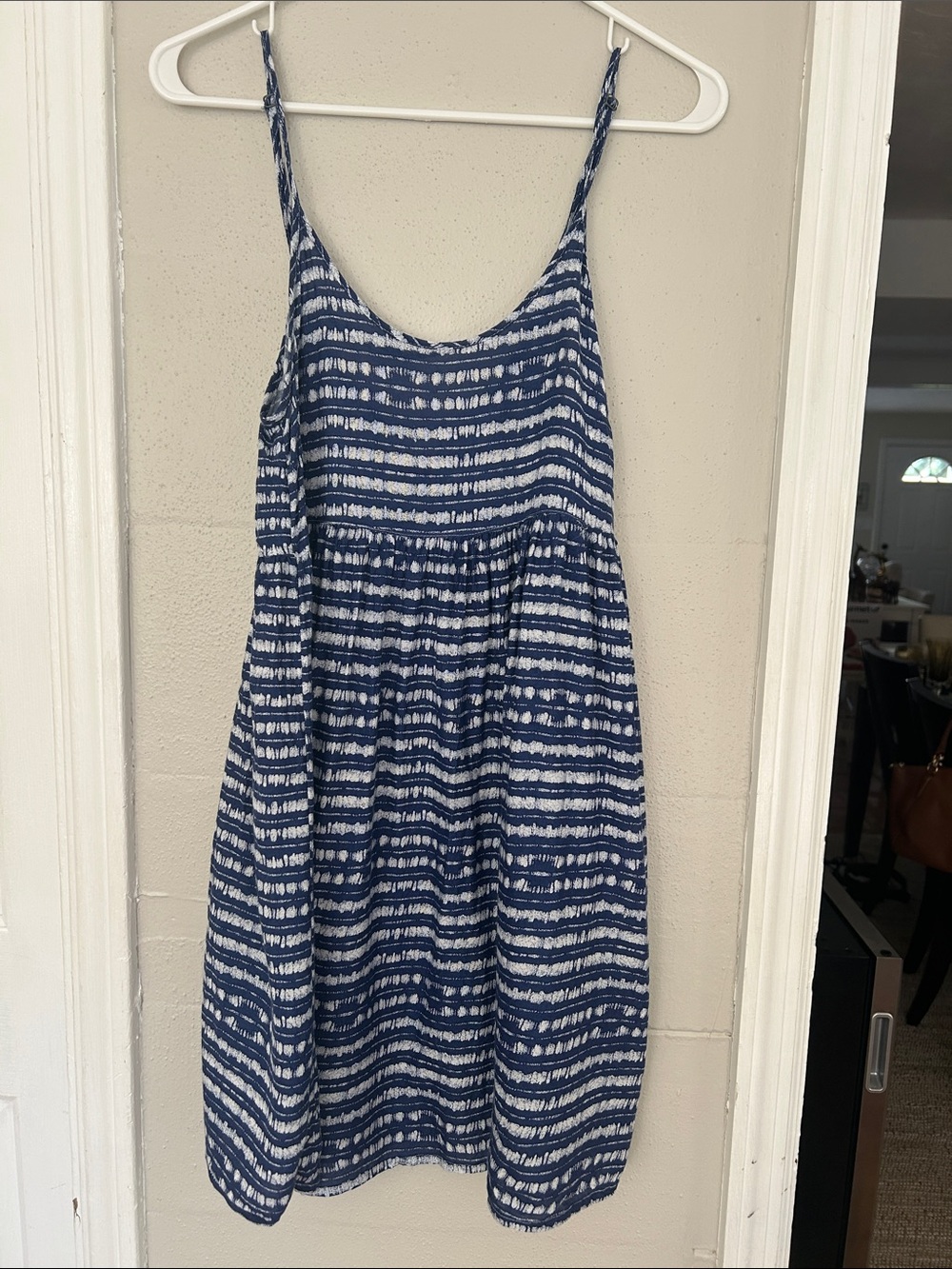Roxy Blue and White Striped Mini Sundress